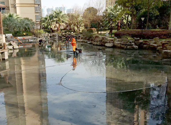 阳江景观池淤泥清理